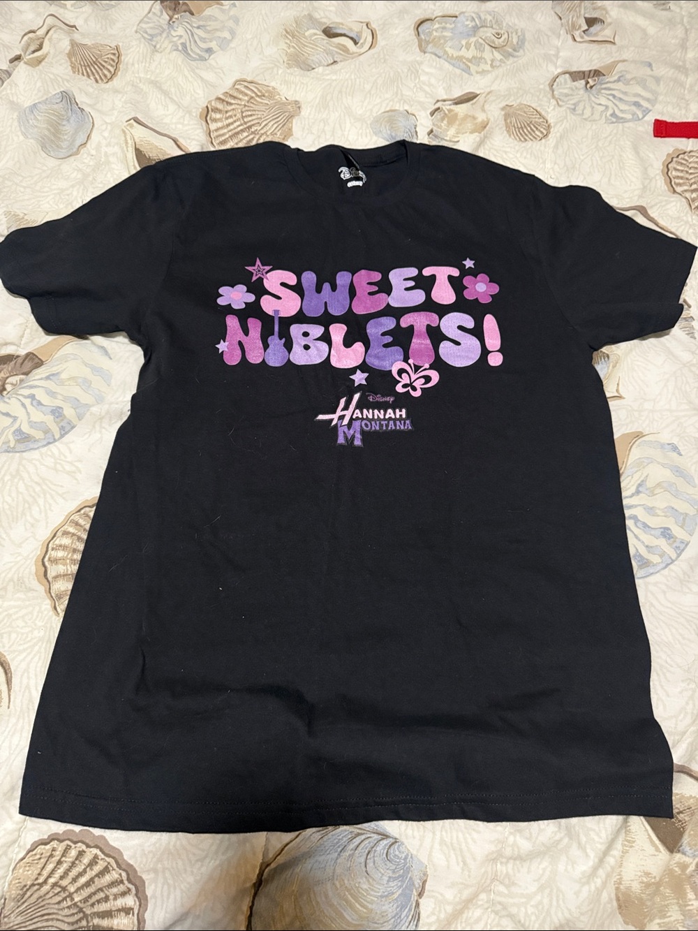 Gildan Black Kids Tee with Pink & Lavender "Sweet Niblets!" Graphic